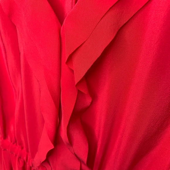 NWT LOFT Red Silk Sleeveless Dress Size 12 - Picture 6 of 7